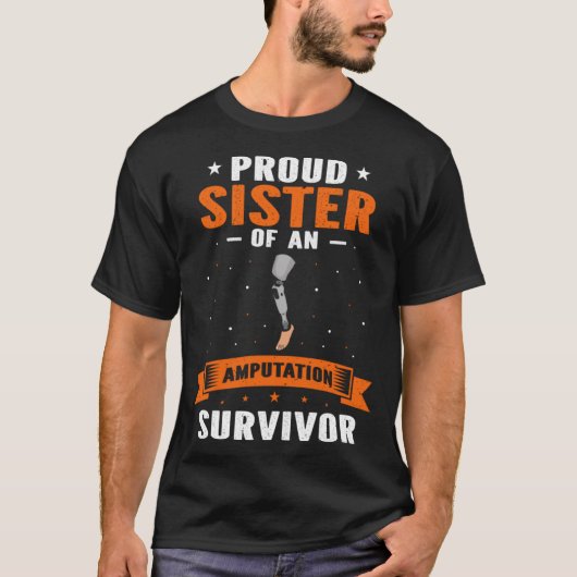 T-shirt Thème Bionique Jambe et Amputation Survivant Thème (Devant)