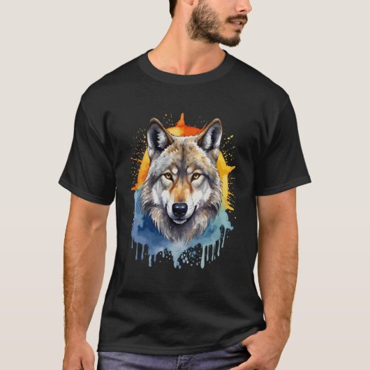 T-shirt Thème couleur Wolf (Devant)