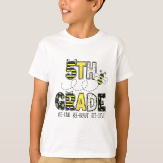 T-shirt Thème d'abeille de 5e année Ck pour les enfants re