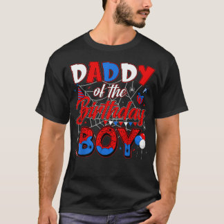 T-shirt Thème d'anniversaire araignées Papa du garçon d'an