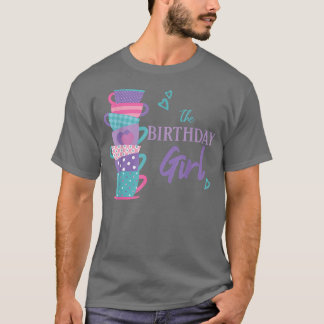 T-shirt Thème d'anniversaire de la Fille Thé Fille Famille