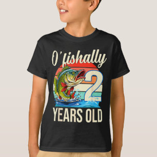 T-shirt Thème d'anniversaire de pêche O'fishally 2 ans