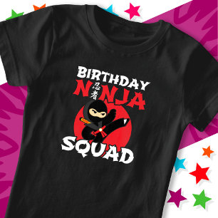 T-Shirt Thème d'anniversaire Ninja Squad d'anniversaire Ni