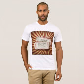 T-shirt Thème de carnaval de talon de billet à l'ancienne (Devant entier)