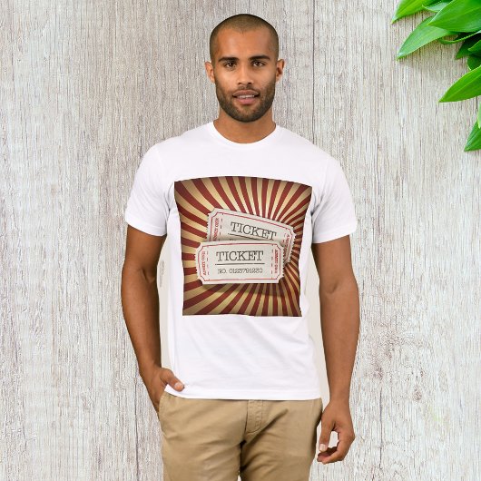 T-shirt Thème de carnaval de talon de billet à l'ancienne