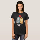 T-shirt Thème de chat de la Saint-Valentin mode lion pour  (Devant entier)
