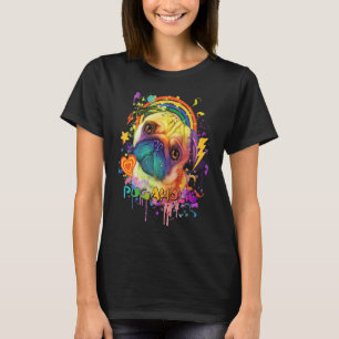 T-shirt Thème de chien Pugaholic Pug Humour Bouledogue Hol