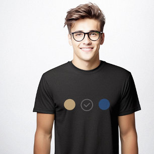 T-shirt Thème de couleur du concepteur minimaliste noir