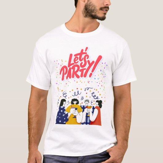 T-shirt Thème de fête (Devant)