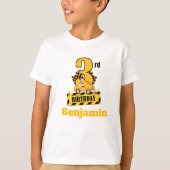 T-shirt Thème de fête d'anniversaire 3 ans construction Du (Devant)