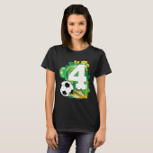 T-shirt Thème de fête de foot pour garçon de 4 ans (Devant entier)