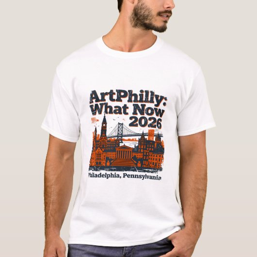 T-shirt Thème de la silhouette de l'horizon de Philadelphi (Devant)