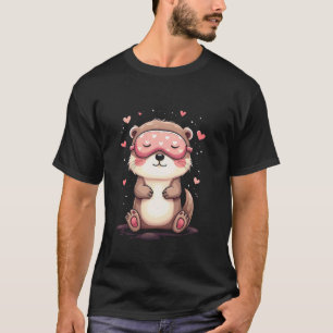 T-shirt Thème de loutre mignonne endormie