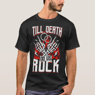 T-shirt Thème de mariage à la guitare Rock N Roll Mariée