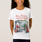 T-Shirt Thème de Noël à l'aéroport (Devant)