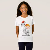 T-Shirt Thème de Noël avec fille et chien. (Devant entier)