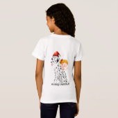 T-Shirt Thème de Noël avec fille et chien. (Dos entier)