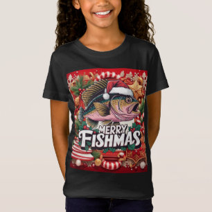 T-Shirt Thème de Noël de pêche