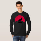 T-shirt Thème de nuit Lune Wolf Summer Wolves Graphisme (Devant entier)