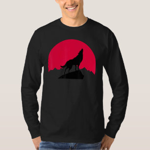 T-shirt Thème de nuit Lune Wolf Summer Wolves Graphisme