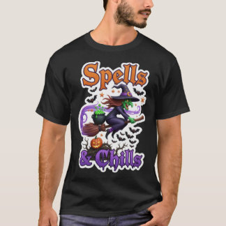 T-shirt Thème de sorts de sorcière d'Halloween qui fait fr