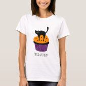 T-shirt Thème Halloween chat noir (Devant)