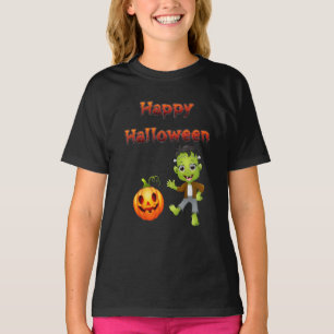 T-shirt Thème Halloween du petit Frankenstein.
