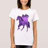 T-shirt Thème Imaginaire Pegase violet Cheval ailé (Devant)