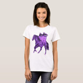 T-shirt Thème Imaginaire Pegase violet Cheval ailé (Devant entier)