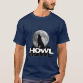 T-shirt thème loup hurlant (Devant)