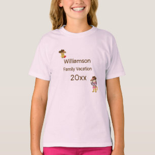 T-shirt Thème Occidental Cowboy Famille Vacances Personnal