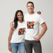 T-shirt Thème Orange Noir de Jour de Match (Unisexe)