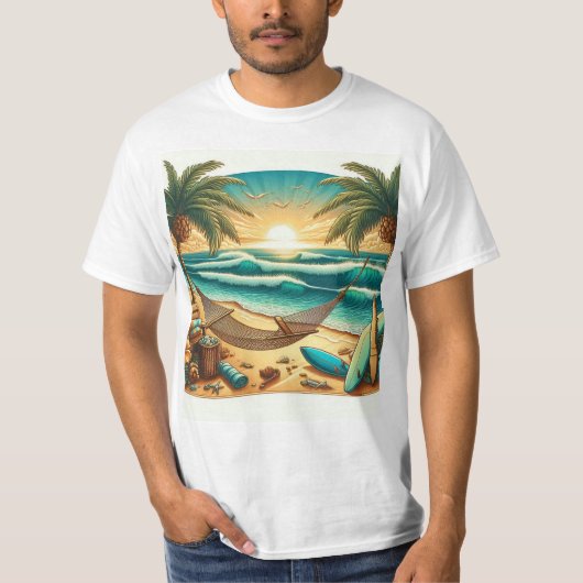 t-shirt thème plage (Devant)