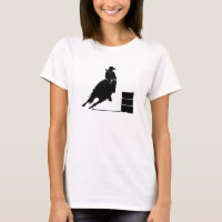 Thème Rodéo Cowgirl Barrel Racine Silhouette