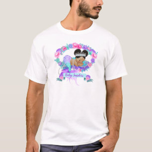 T-shirt Thème Sirène Endormie Rose Violet Turquoise