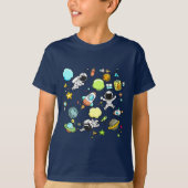 T-shirt Thème spatial cool - Astronauts & Rocket Ships (Devant)