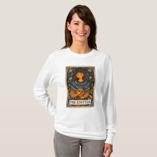 T-shirt Thème Tarot Tricot Kitter (Devant entier)