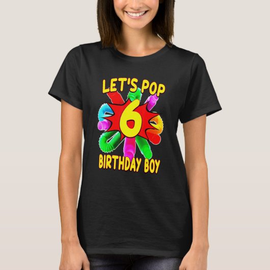 T-shirt Thème Tube Kid Pop 6 ans Anniversaire (Devant)