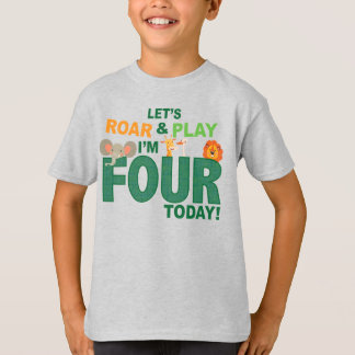 T-shirt thème zoo / jungle Quatrième 4e anniversaire