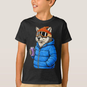 T-shirt Thèmes animaux fête du loup après ski shirt skiAni