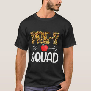 T-shirt Thèmes Leopard de l'équipe pré-K Étudiant de l'ens