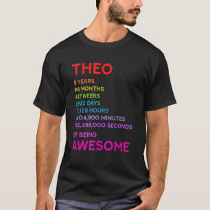 T-shirt Theo 8e anniversaire 8 ans 96 mois 417 semaines aw