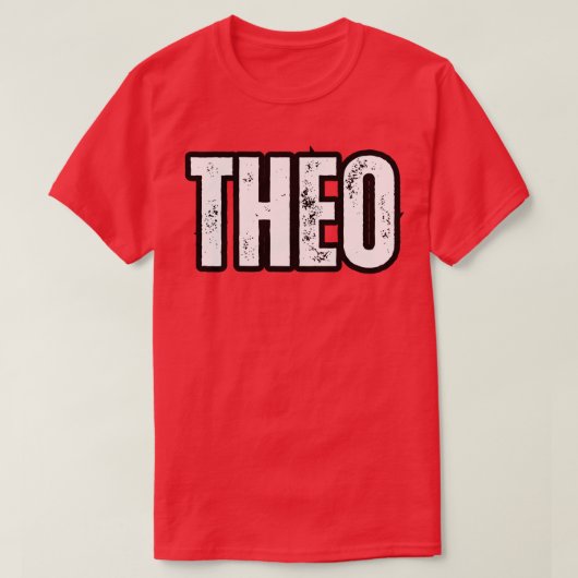 T-shirt Theo Nom Cadeau Anniversaire des Fêtes (Design devant)