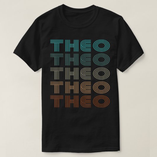 T-shirt Theo Retro Conception de prénom (Design devant)