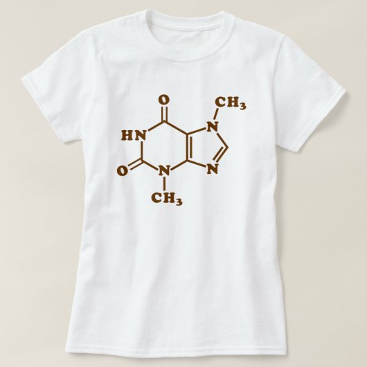 T-shirt Théobromine au chocolat Formule chimique moléculai (Design devant)