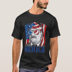 T-shirt Theodore Roosevelt 4 juillet Hommes Usa Drapeau Me