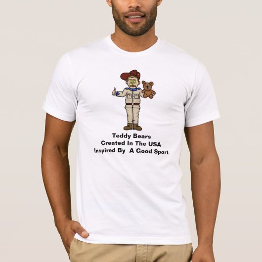 T-shirt Theodore Roosevelt et Teddy Bear (Devant)