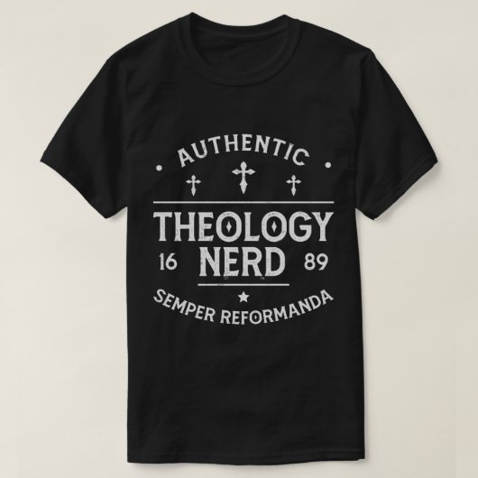 T-shirt Théologie Authentique Nerd Funny Theologien Pasteu (Design devant)