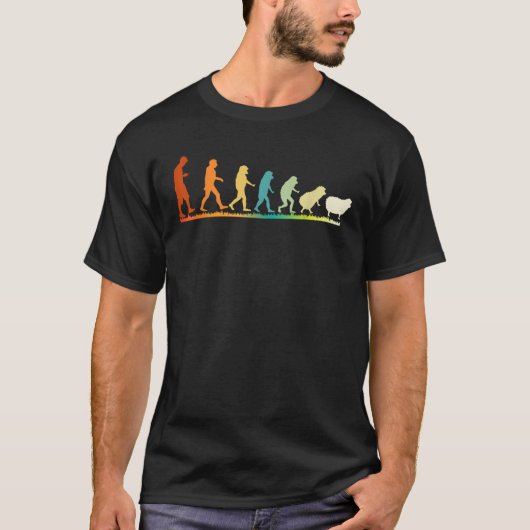 T-shirt Théoricien de la conspiration Mouton Évolution hum (Devant)