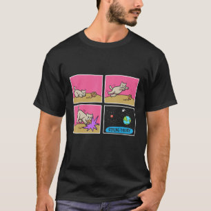 T-shirt Théorie des cordes Physique Science Chat Propriéta